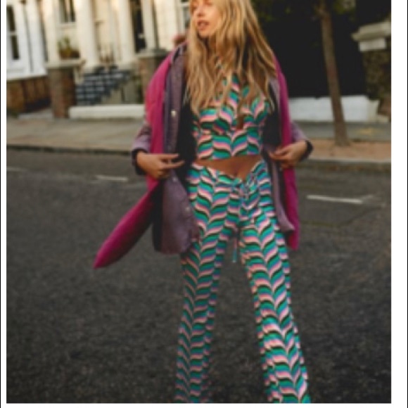 Zara printed flared pants - Picture 2 of 2